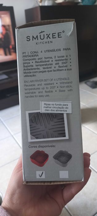 Conj.4 utensilios para air fryers de 6l