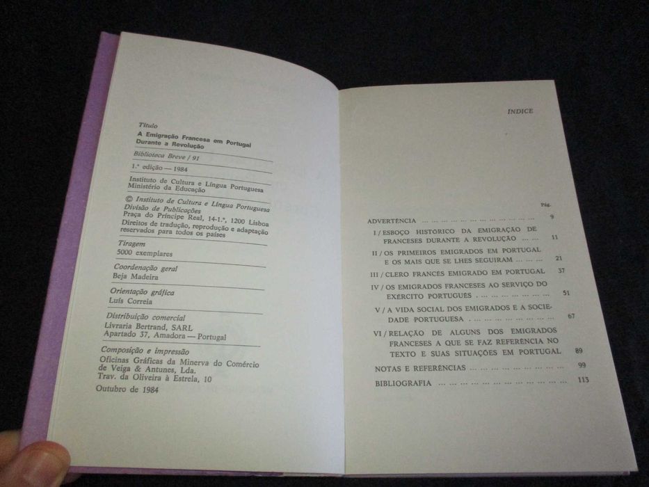 Livro A emigração francesa em Portugal durante a Revolução
