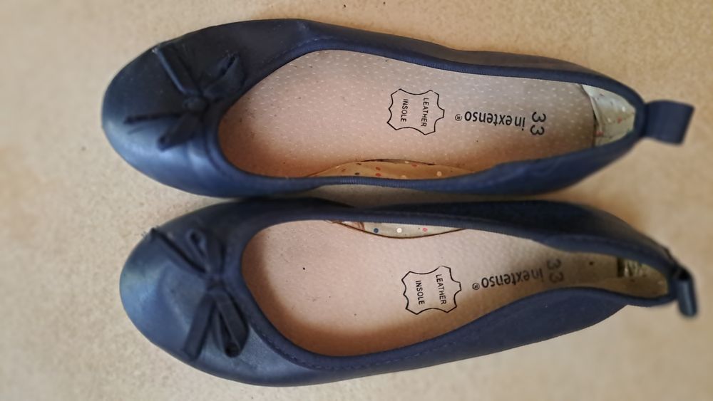 Balerinki, 33, granatowe, używane