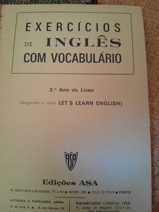 Exercícios de inglês com vocabulário