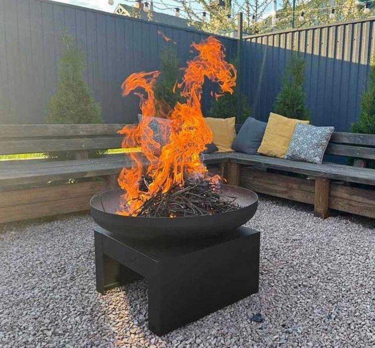 Вогнище для саду. Чаша для вогню. Садовий мангал з решіткою-гриль