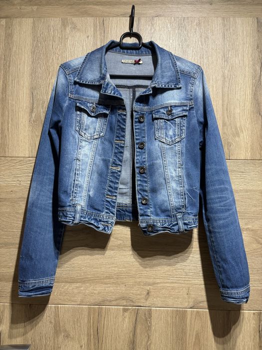 XS S 34 36 Stradivarius jeansowa dżinsowa katana kurtka