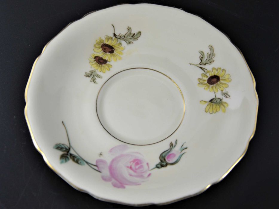 Zestaw śniadaniowy Thomas Ivory kwiaty Bavaria 1945r