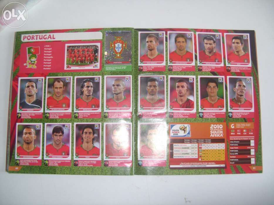 Caderneta S. A. 2010 (cromos). Em muito bom estado de conservação.