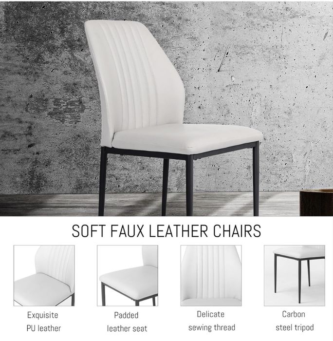 Conjunto cadeiras em pele - Novo