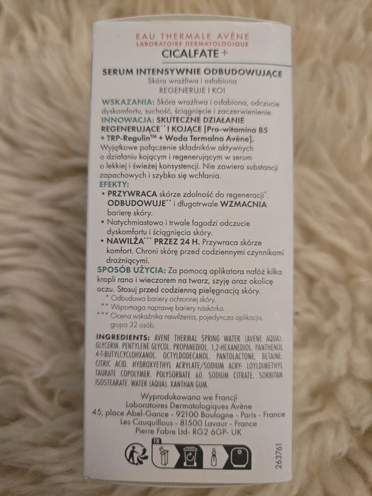 Avene Cicalfate+ serum intensywnie nawilżające 30 ml