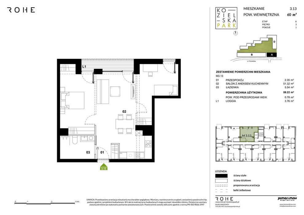 1-pokojowe mieszkanie 59m2 + balkon Bez Prowizji