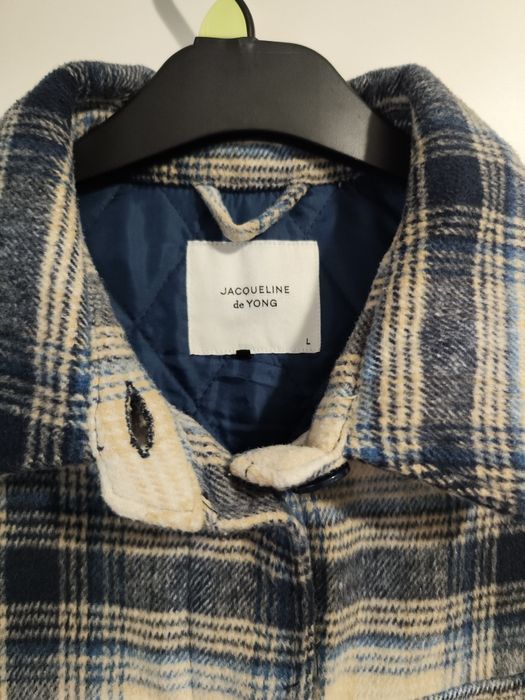 Płaszcz koszulowy, płaszcz w kratkę