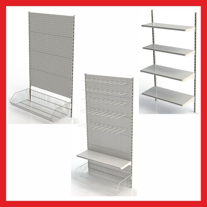 Торгове обладнання, Меблі, Металеві Стелажі для Магазину