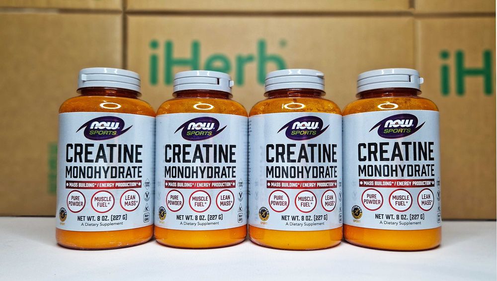 Креатин моногідрат NOW Foods Sports Creatine, порошок 227г і 600г