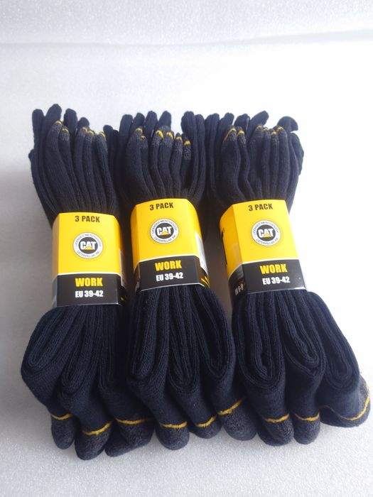 Skarpety Robocze CAT roz. 39-42 Wysokie 9PAR Caterpillar Mocne Czarne