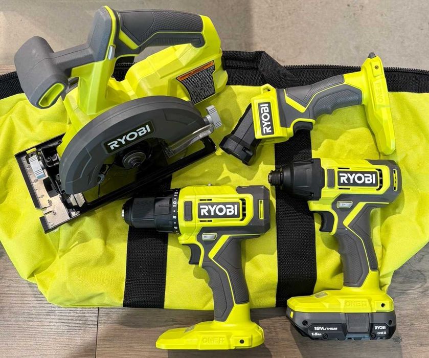 Zestaw 4 narzędzi akumulatorowych RYOBI 18V PCL1400K2 - OUTLET!