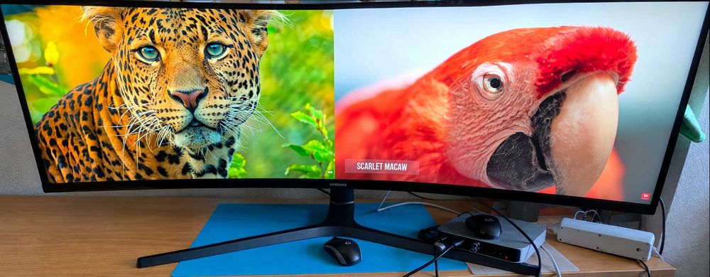Супер ультраширокий ігровий монітор 49" Samsung CHG90 (LC49HG90DMRXEN) QLED 144Hz / Повний комплект