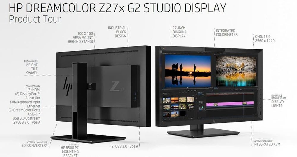 HP DreamColor Z27x G2 Studio Display монітор з калібратором