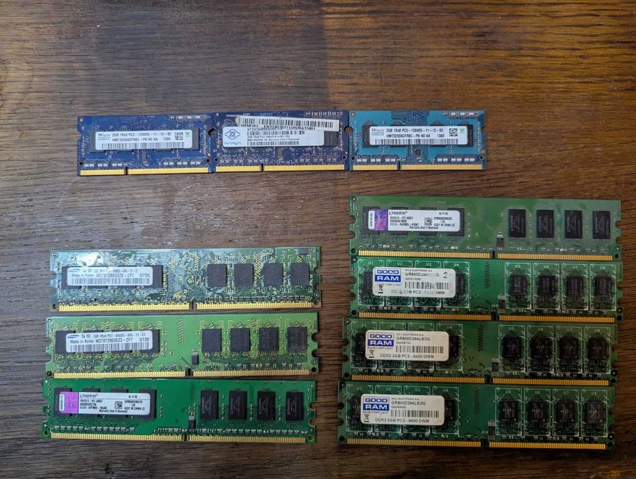 DDR-2   1Gb,   800Mhz, DDR-3 so-dimm 2Gb