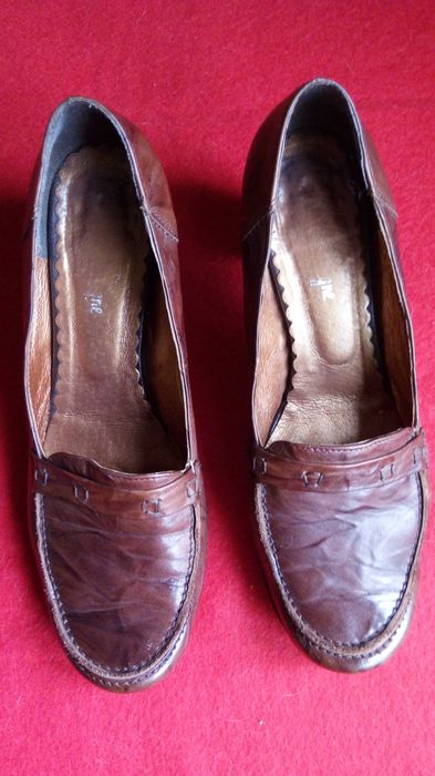 Buty czółenka brąz r.39 26cm skórzane stan dobry+ okazja