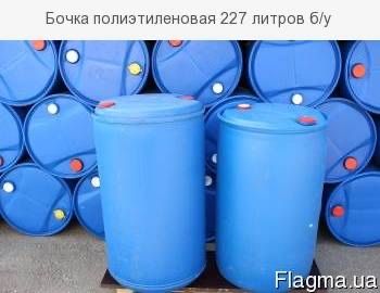 Бочка Тех татара ємність пластикова б/в 190-227л.під дві пробки корки