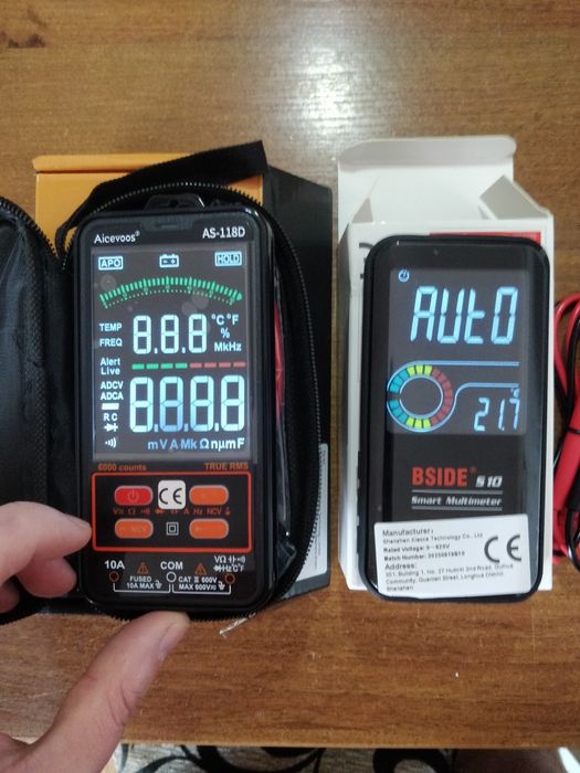 Цифровий мультиметр AS-118D та BSIDE S10.