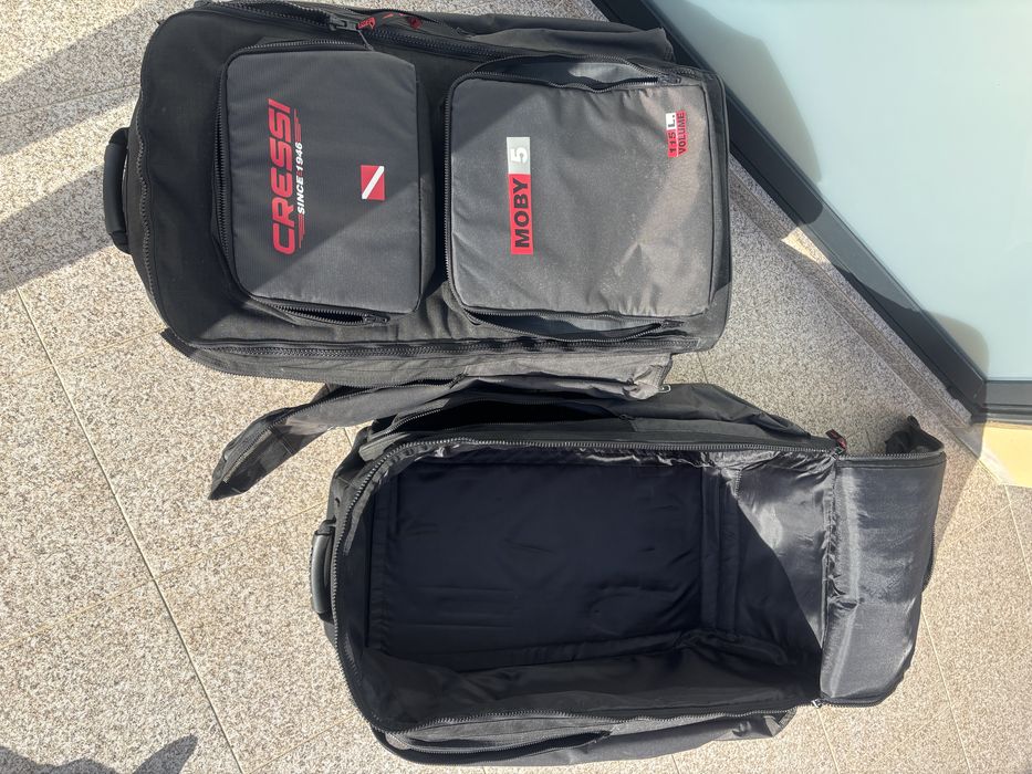 Mala de equipamento de mergulho