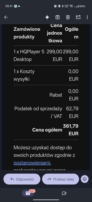 Sprzedam licencję / Oprogramowanie HQPlayer 5