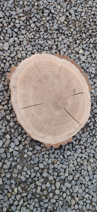 Dębowa podkładka ozdobna, srednica 34 cm