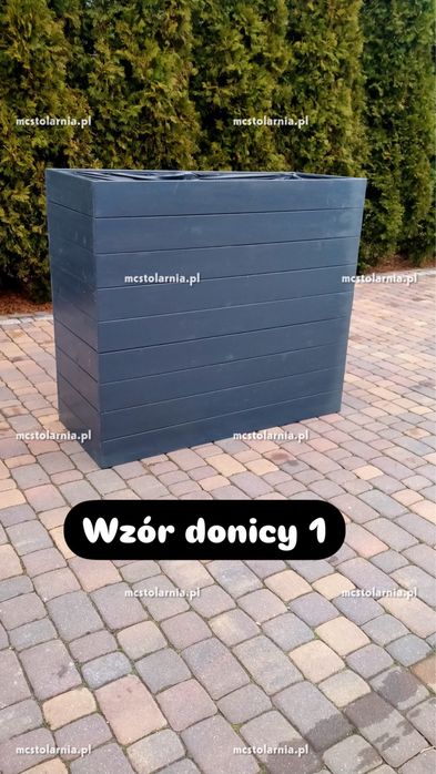 Donica drewniana doniczka warzywniak