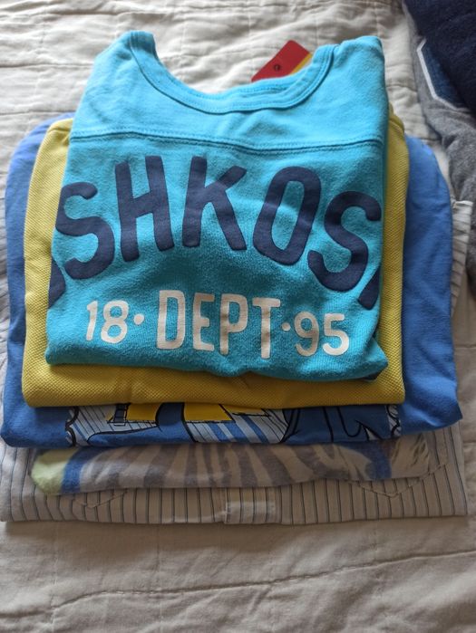 T-shirts oshkosh, Zara, Zippy, Primark e camisa H&M