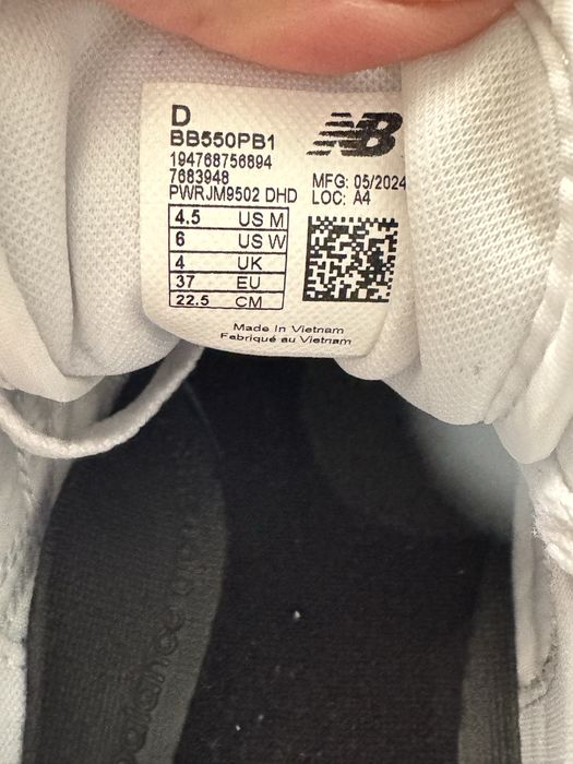 New balance 550 r.37