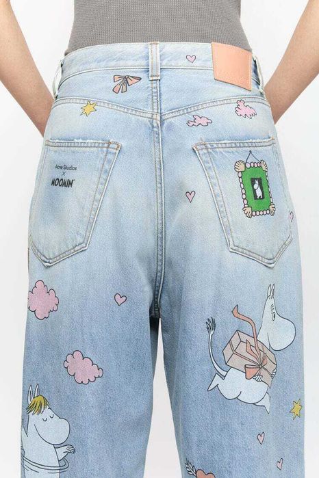 Джинси Acne Studios x Moomin Super Baggy Fit Jeans Blue