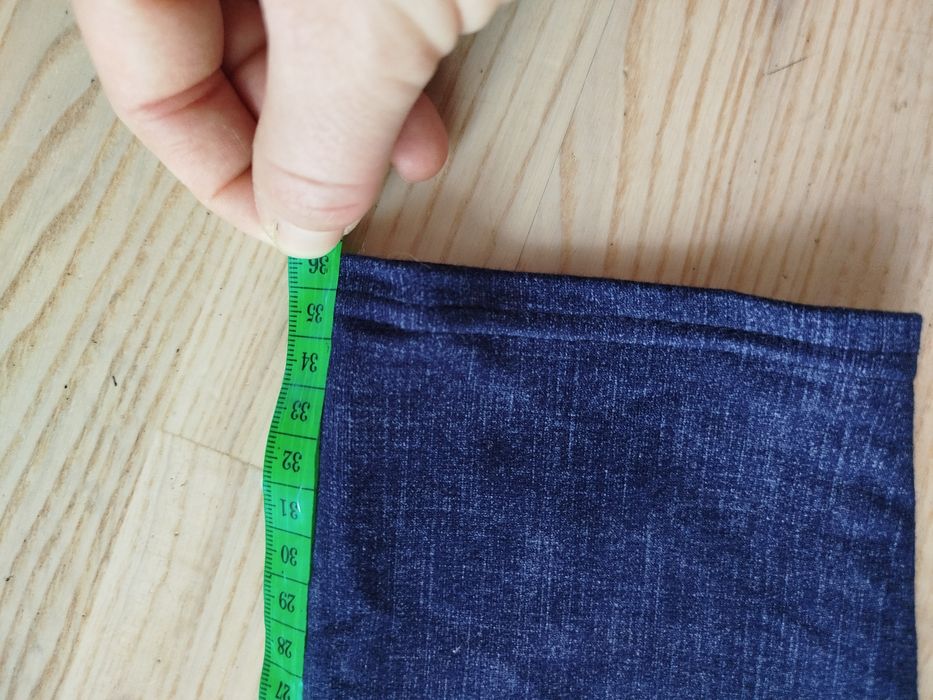 Granatowa sukienka ciążowa a'la jeans jeansowa L ozdobne zamki