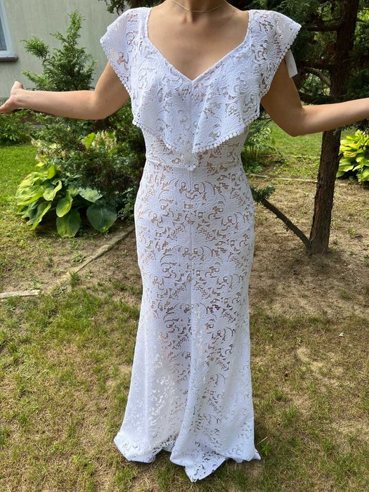 NOWA Suknia hiszpanka Santorini Marty Trojanowskiej (rozm. M) + GRATIS