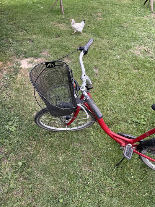 Rower miejski DBS City damski 26” koszyk bagażnik czerwony