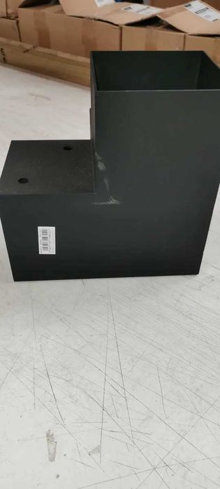 Łącznik kantówki słupa belki 12x12 czarny mat 3 końce narożnik