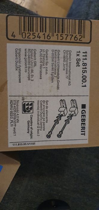 Zestaw wsporników Geberit Duofix