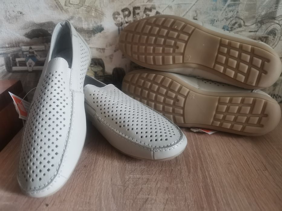 Летние кожаные мокасины мальчику