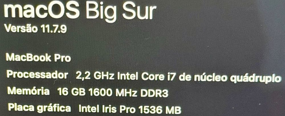 MacBook Pro (Retina) 15,4 meados de 2014