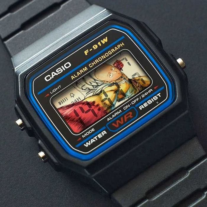 Casio F91W Modificado – Edição One Punch Man, Novo