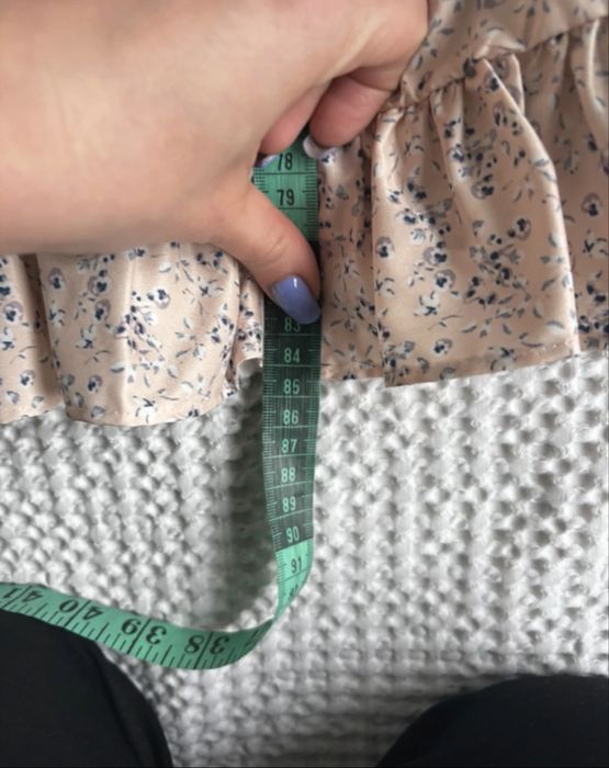 Sukienka nude boho kwiaty jesień s 36 modna