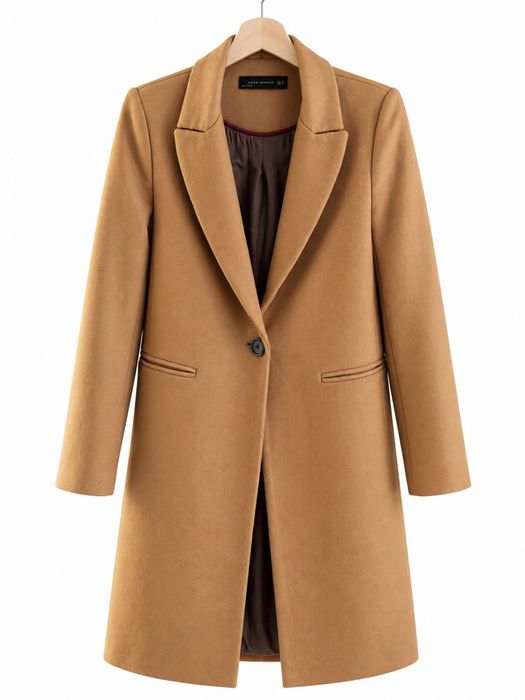 Пальто жіноче Zara XS кемел вовна