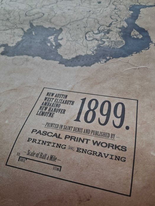 Red Dead Redemption 2 - mapa Arthura Morgana