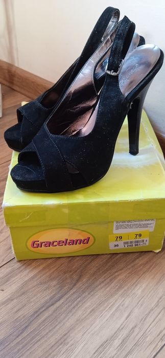Sandały na obcasie Szpilki damskie 36 długosć wkładki 23 cm jak nowe