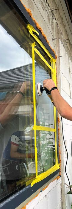 Polerowanie szyb okiennych/Usuwanie rys/ zadrapań/Balustrady