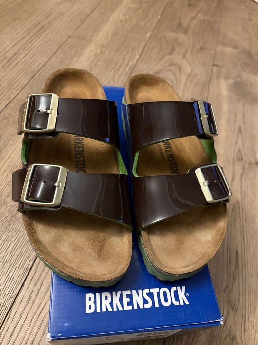 Brickenstock Arizona rozm 38 brązowe z zieloną podeszwą
