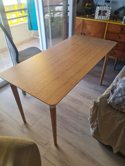 Mesa Ikea ANFALLARE / HILVER
Secretária, bambu, 140x65 cm