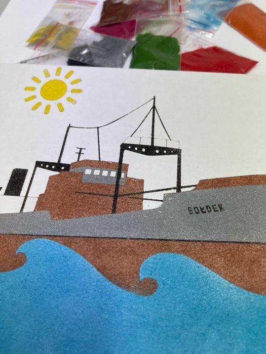 Piaskowe obrazki mix zestaw 5 kompletów