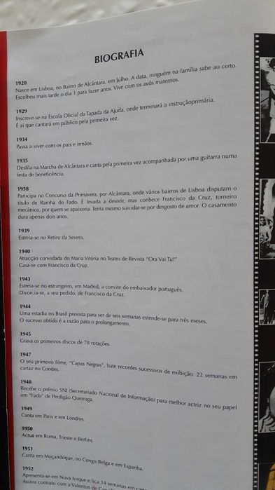 Amália - O musical de La Feria - Programa