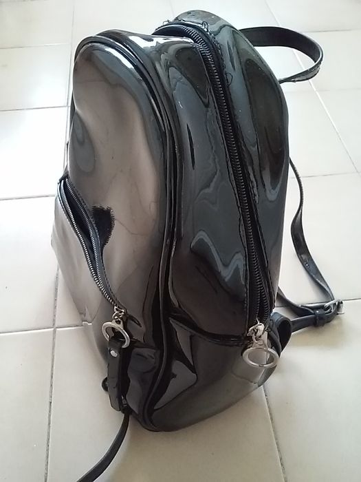Mala carteira mochila preta com brilho marca Vilanova