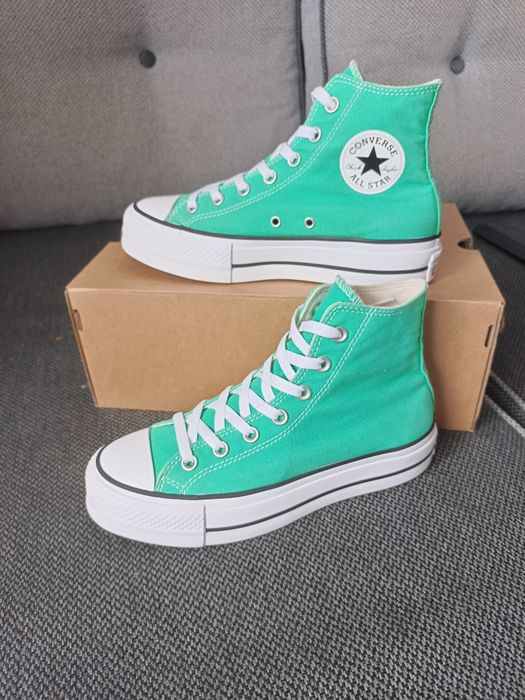 Converse Chuck Taylor All Star Lift Miętowe / Zielone Platforma Rozmiar 38 (24.5 cm)