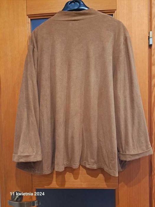 narzutka żakiet H&M 50 52 zamsz