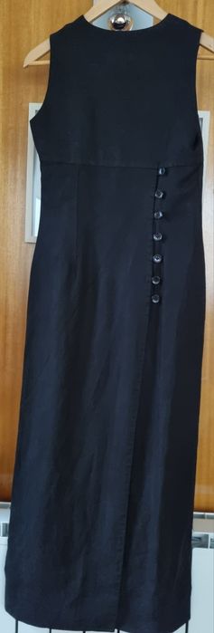 Vestido maxi preto Alain Manoukian